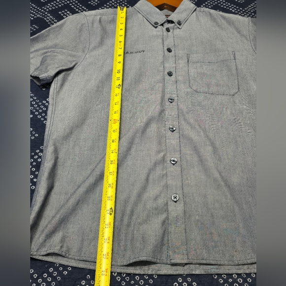 Mammut Lenni Short-Sleeved Gray Button-up Men's Shirt Size Large - Picture 6 of 10